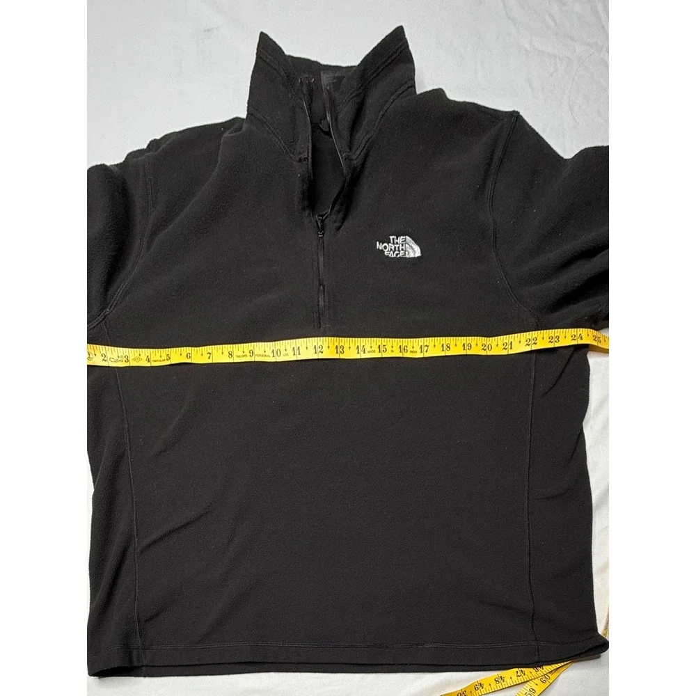 The North Face Mens XL TKA 100 Glacier 1/4 Zip Fleece Pullover Black T7